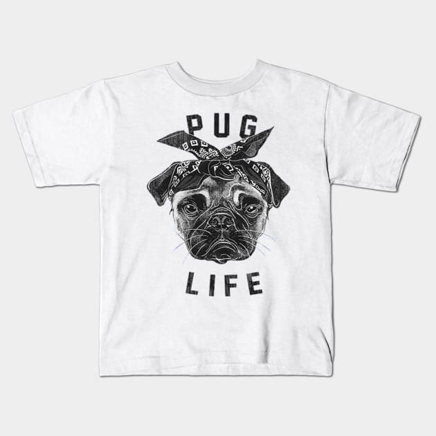 Pug Life Kids T-Shirt by mhelm2